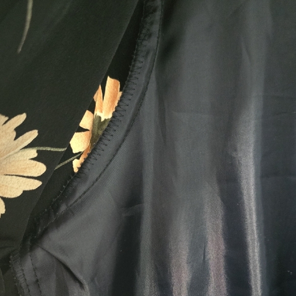 Vintage 90s Kensington Square Floral Black Women's Oversized Blazer Size Large - Picture 7 of 10